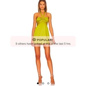 COPY - REVOLVE more to come Kristen halter mini dress in chartreuse